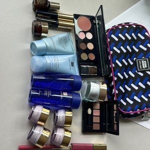 Estée Lauder 17 pc set eyeshadow mascara face cream w/bag bundle